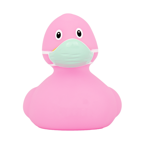 LILALU rubber duck Corona pink front view