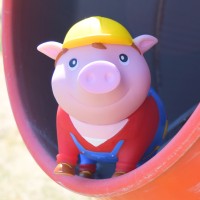 LILALU BIGGYS Sparschwein Handwerker in einem Betonmischer