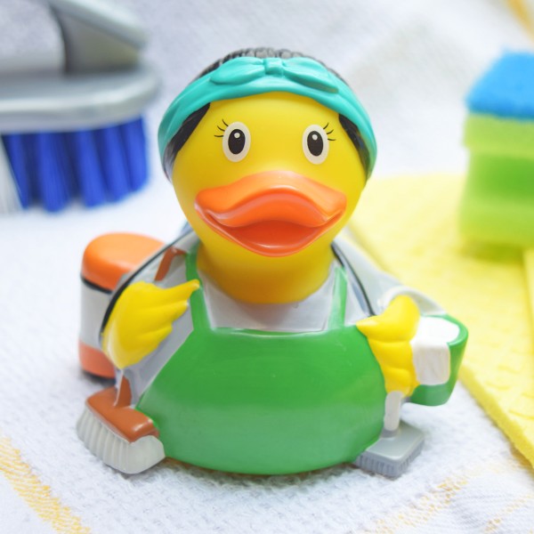 LILALU rubber duck cleaning fairy with cleaning equipment