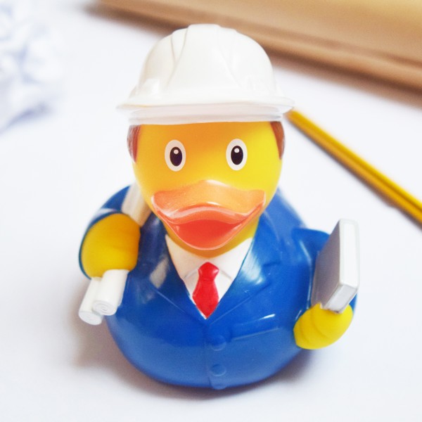 LILALU rubber duck engineer with drawings