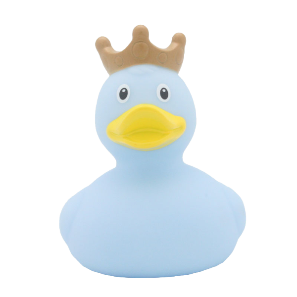 Duck with a crown, light blue