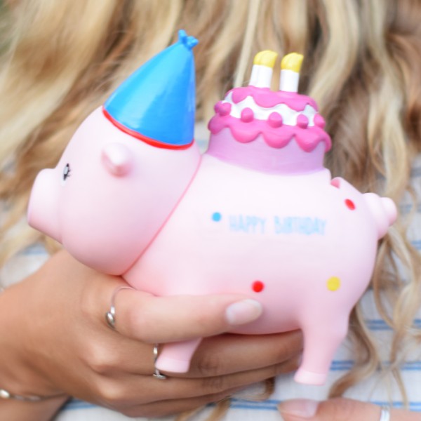 LILALU BIGGYS piggy bank Birthday holding in hands
