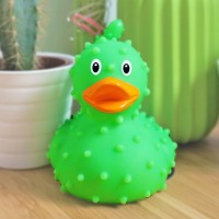 LILALU rubber duck cactus next to a cactus