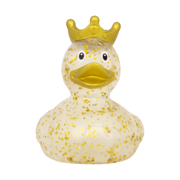 Glitter Duck with Crown, gold