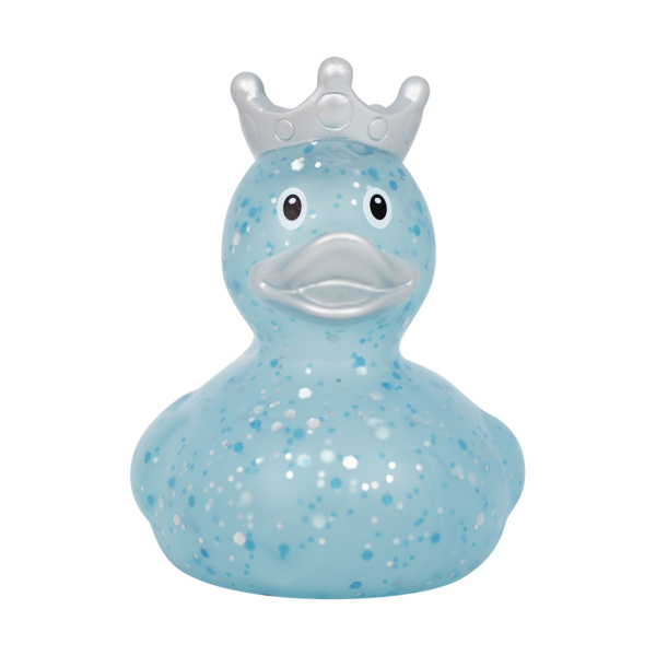 Glitter Duck with Crown, blue