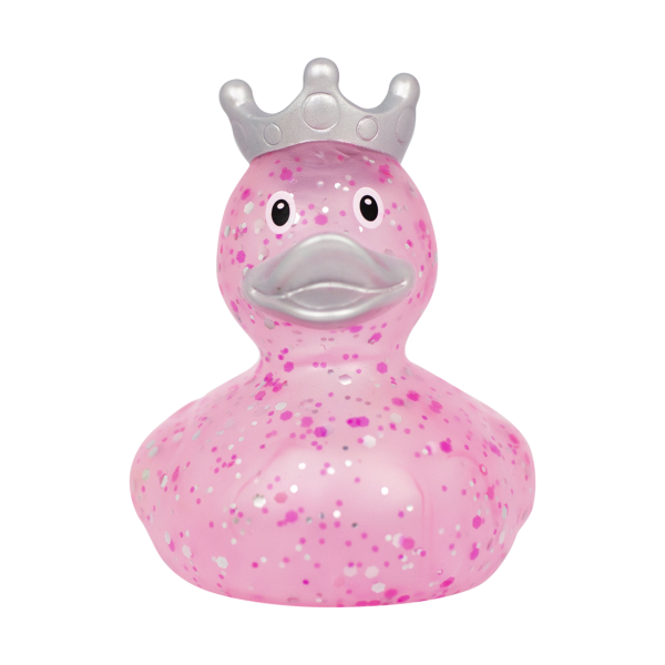 Glitter Duck with Crown, pink