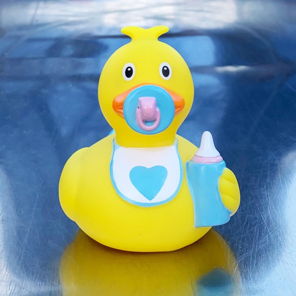 LILALU rubber duck baby boy on a blue ground