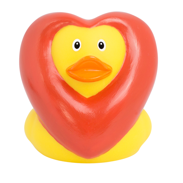 LILALU rubber duck Heart frontal view