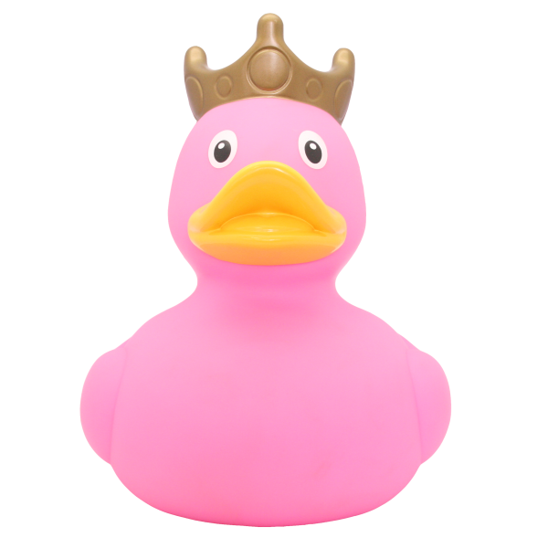 XXL Ente pink mit Krone